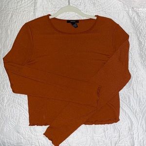 Rust orange crop top